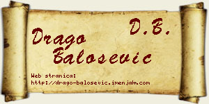 Drago Balošević vizit kartica